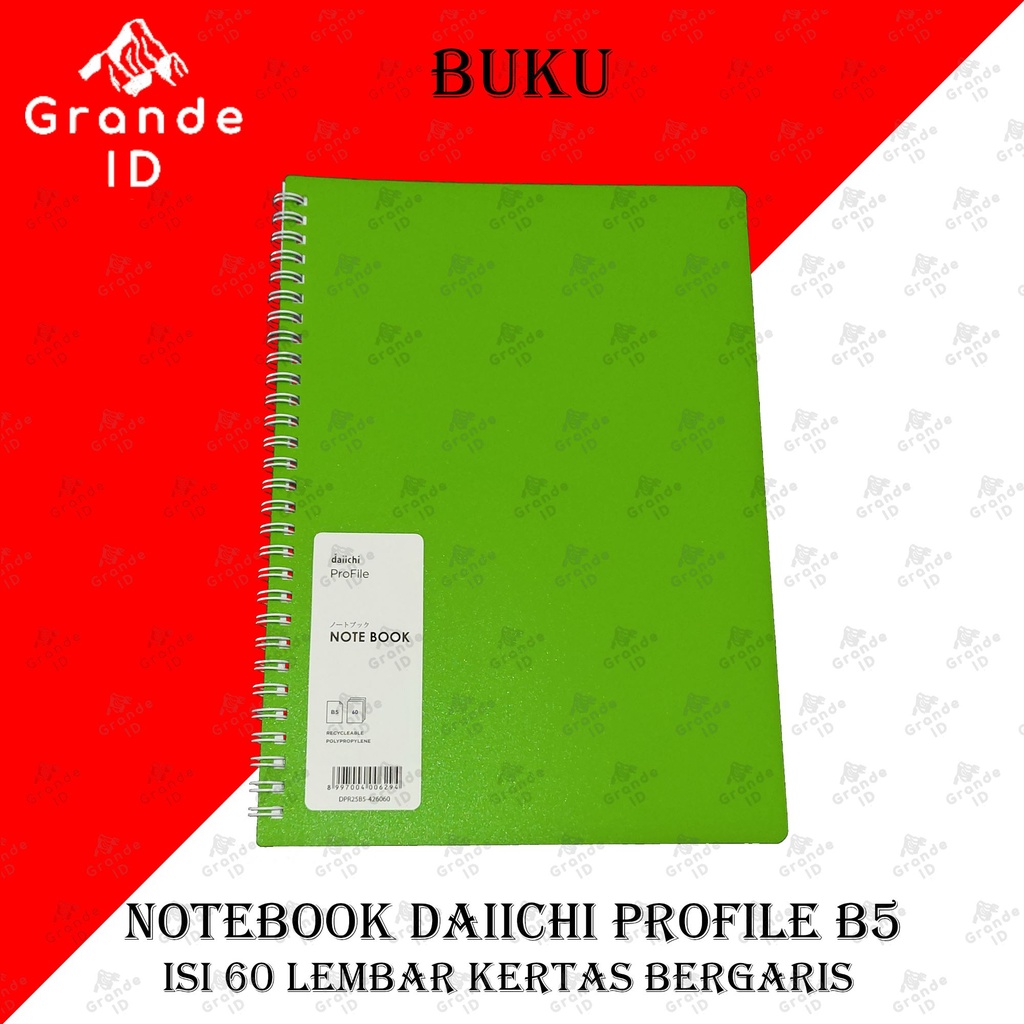 

BUKU NOTEBOOK DAIICHI PROFILE B5 ISI 60 LEMBAR