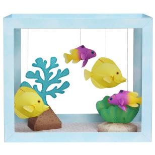 DIY Miniatur Papercraft Aquarium Kertas Ikan Tang Kuning