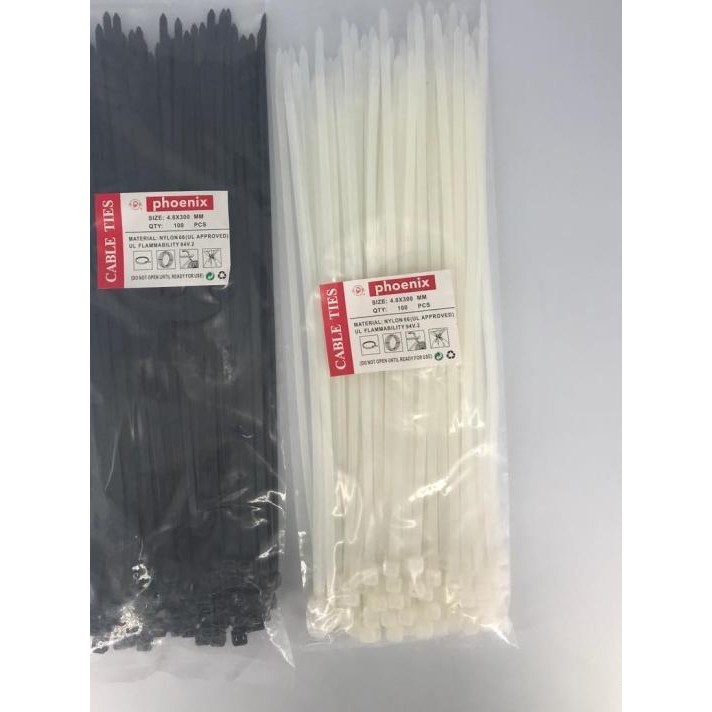 

۞ Kabel Ties Cable Tie 4.8 x 30mm (30cm) CV 300 - Hitam ➭