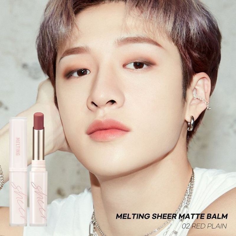 pelunasan clio lip melting sheer matte balm shade red plain / changbin clio mild version