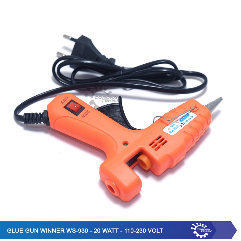 Glue Gun Winner WS-930 - 20 Watt - 110-230 Volt