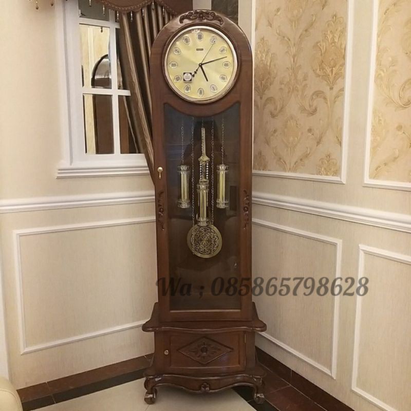 almari hias Full Kayu Jati | lemari hias jam hias Full Kayu Jati | lemari jam hias Apolo kayu jati