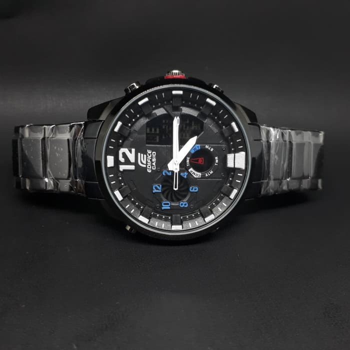 TERMURAH casio edifice efa 133 hitam biru rantai hitam Limited