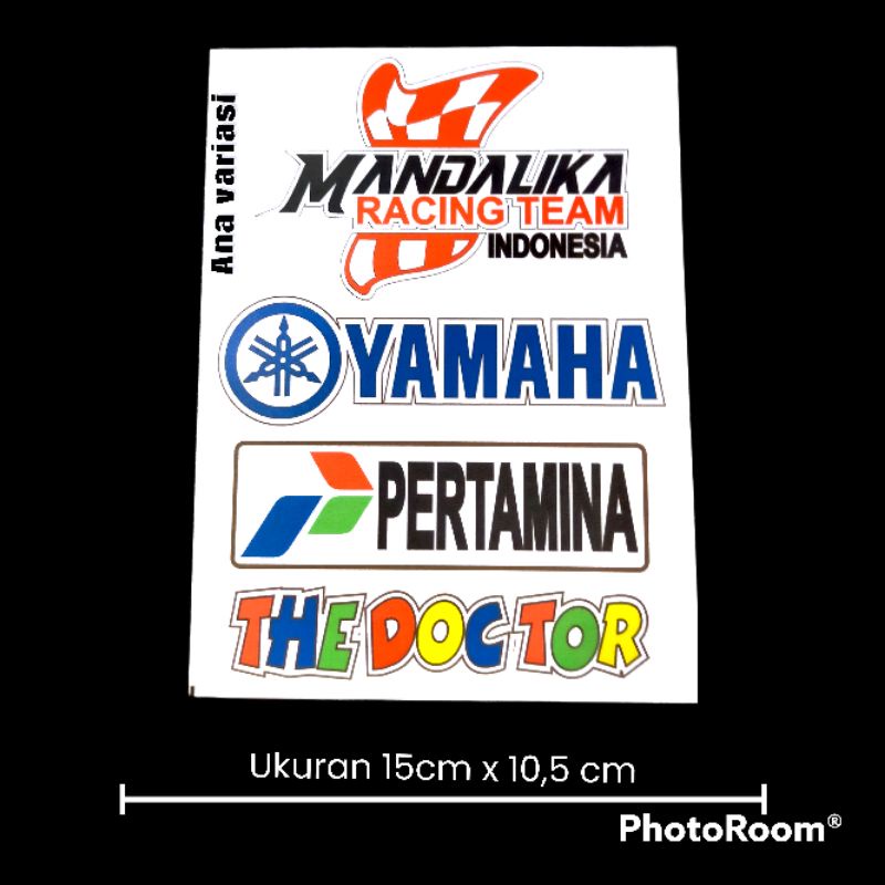 

STICKER SPONSOR MOTO GP STIKER SIRKUIT MANDALIKA INDONESIA STIKER THE DOCTOR STIKER PERTAMINA