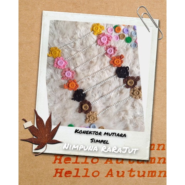 KONEKTOR MASKER RAJUT / KONEKTOR MUTIARA / PENGAIT MASKER MUTIARA