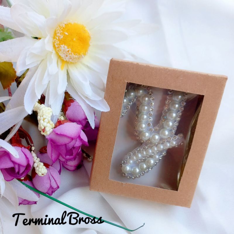 Souvenir Bros Huruf Mutiara Souvenir Bros Pernikahan Hampers Bros Huruf Murah