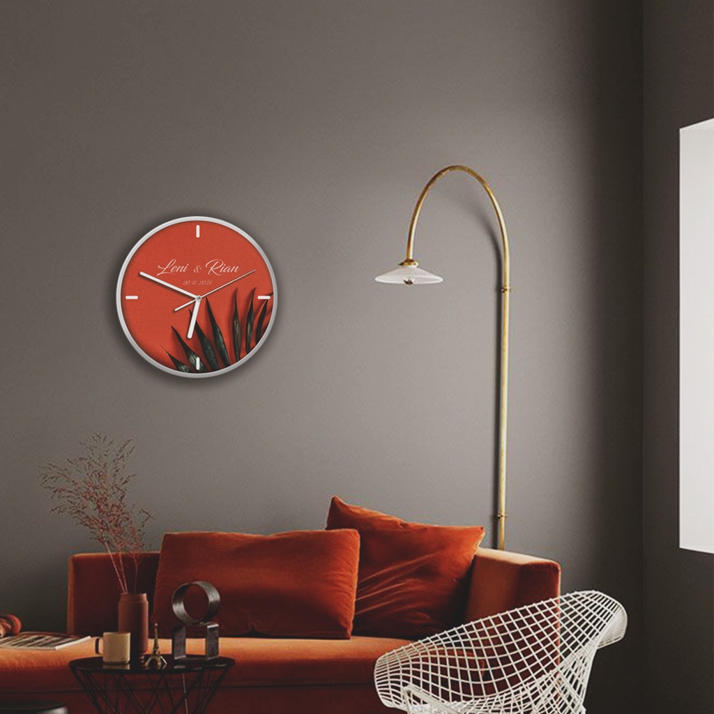 Jam Dinding Minimalis Custom Nama Jam Dinding Unik