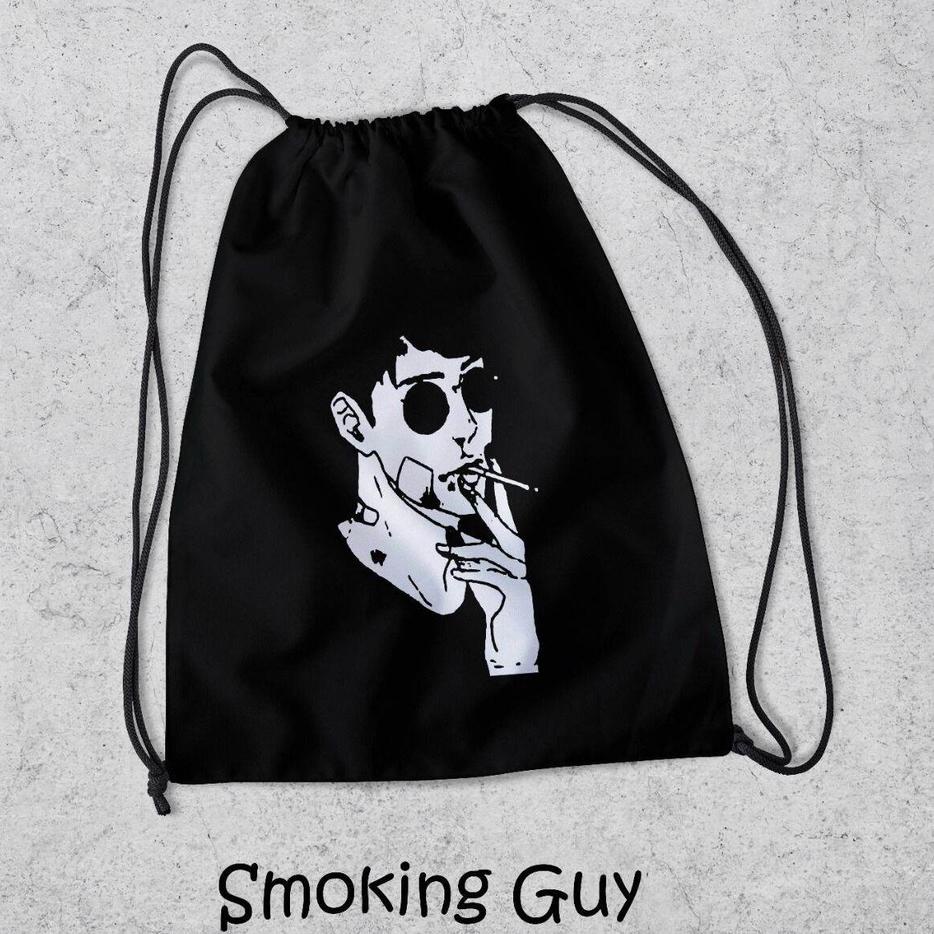 Mall Big Ramadhan Sale | Tas Serut Anti Air Lengkap - New String Bag - Tas Serut Waterprof Pria Dan 