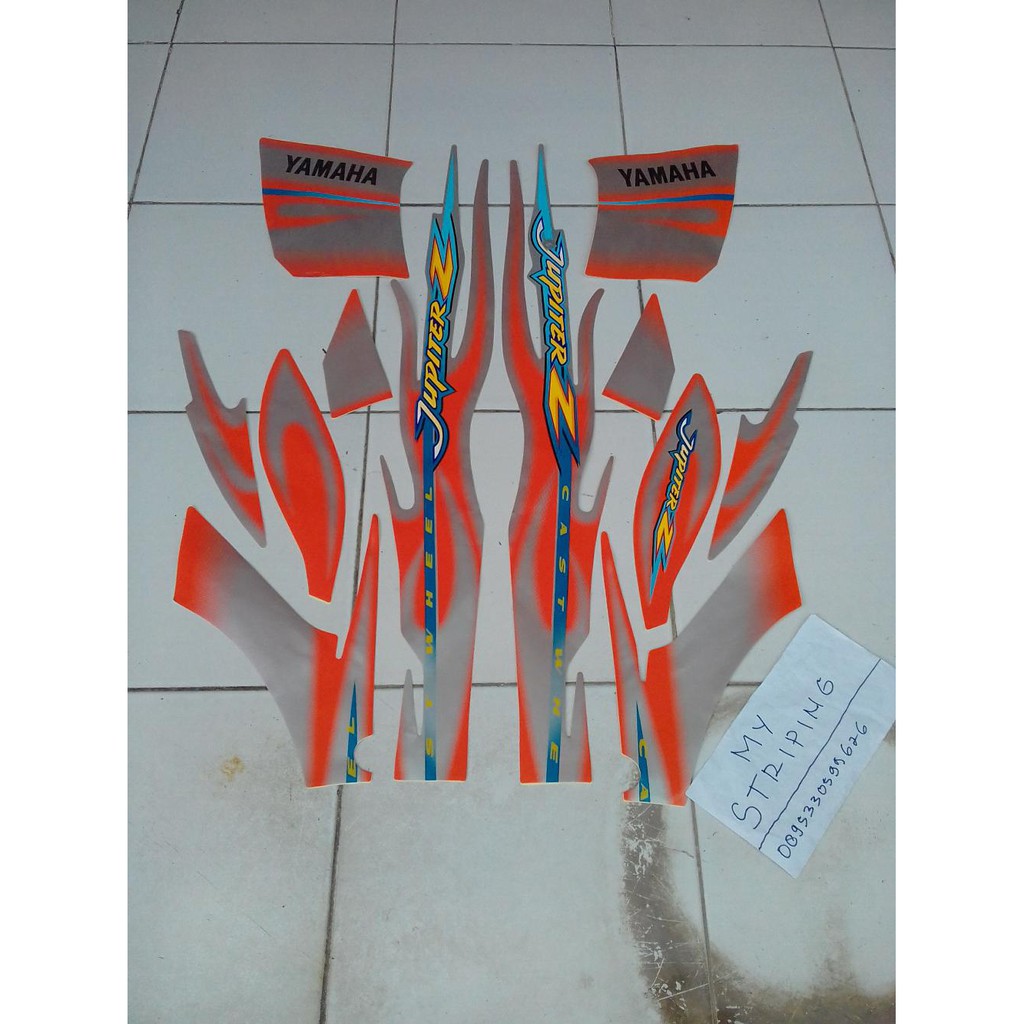 Dijual Stiker Jupiter Z 2005 silver orange Limited