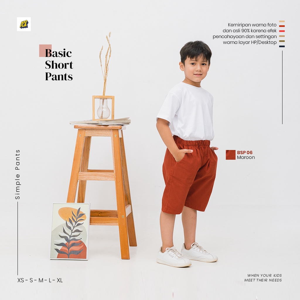 Hooflakids Celana Pendek Anak Laki Laki Basic Short Pants