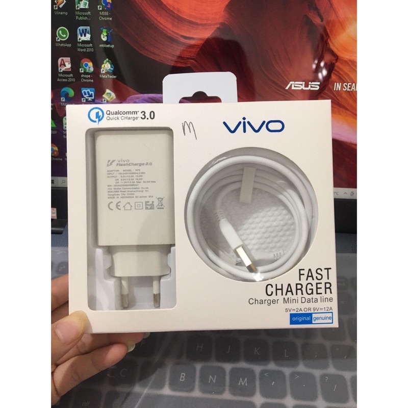 Charger Fast charging Vivo micro usb original Qualcomm 3 4A