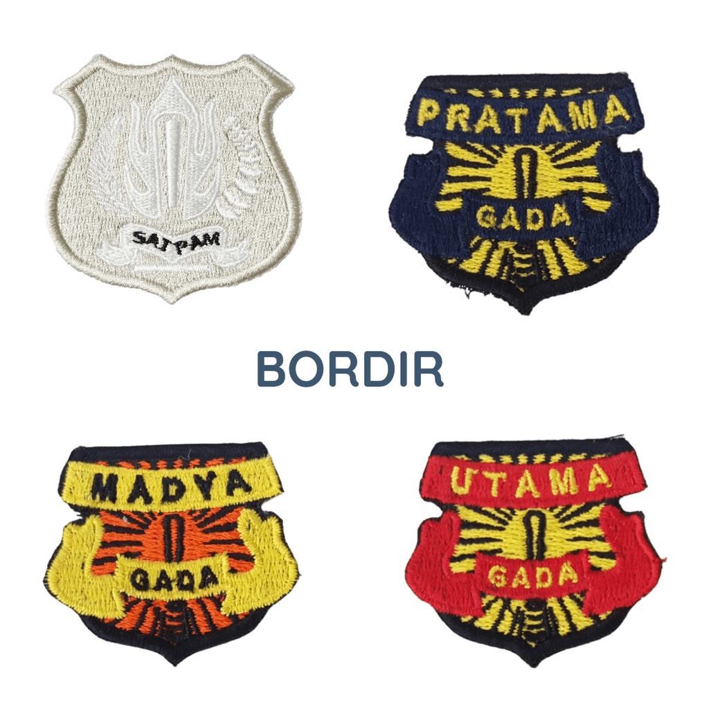 Badge Kewenangan & Pin Kualifikasi Satpam PDL 1 (Bordir)