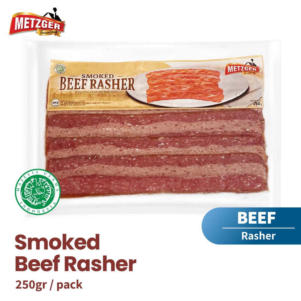 

DAGING SAPI ASAP METZGER SMOKED BEEF RASHER 250G HALAL