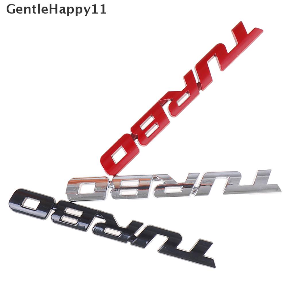 Gentlehappy 3D Metal Letter Turbo Mobil Motor Emblem Badge Stiker Hiasan Sisi