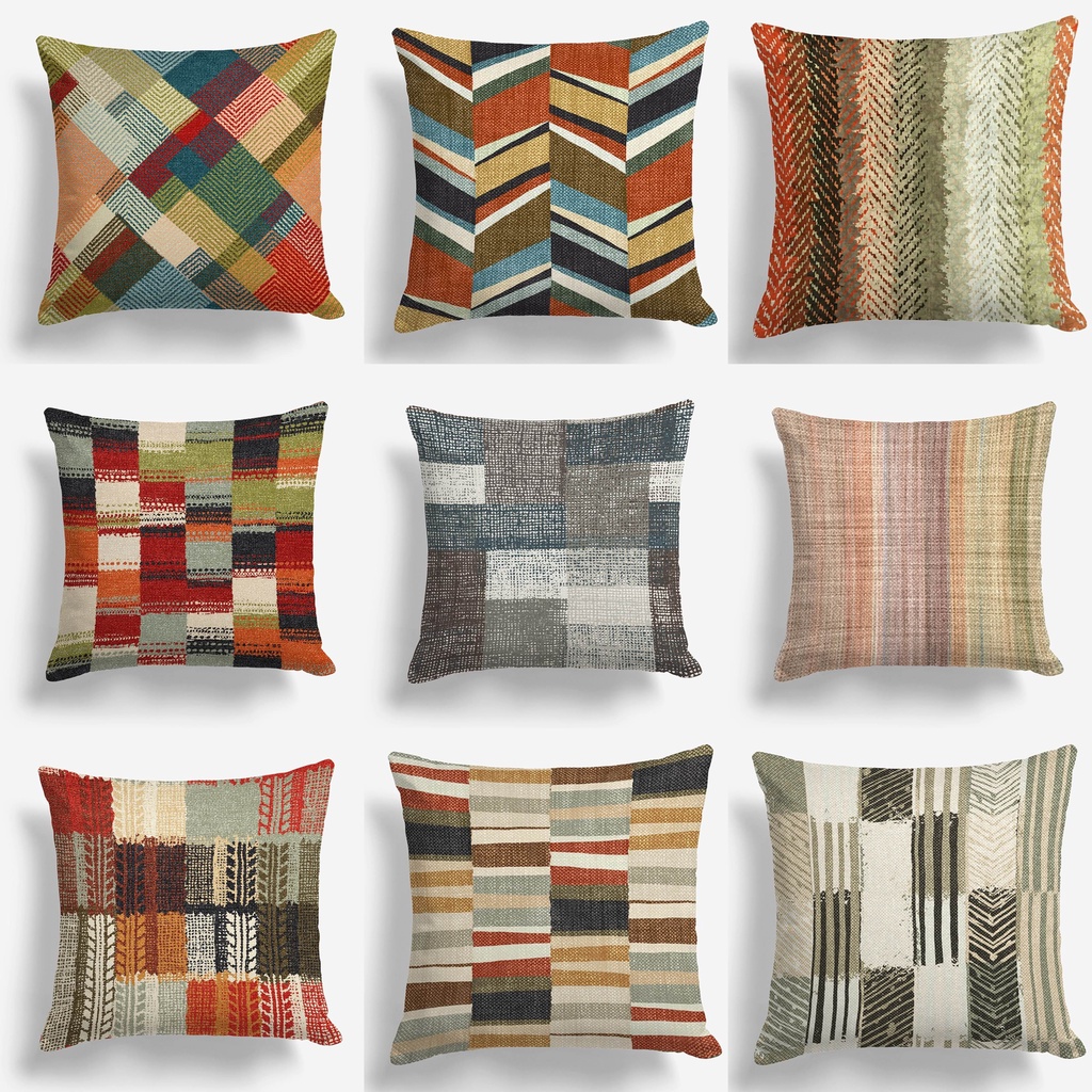 Bantal Sofa Print 45X45 cm Motif Allington Patchwork Canvas Print Pillow Cushion 45 x 45 Grabandgift