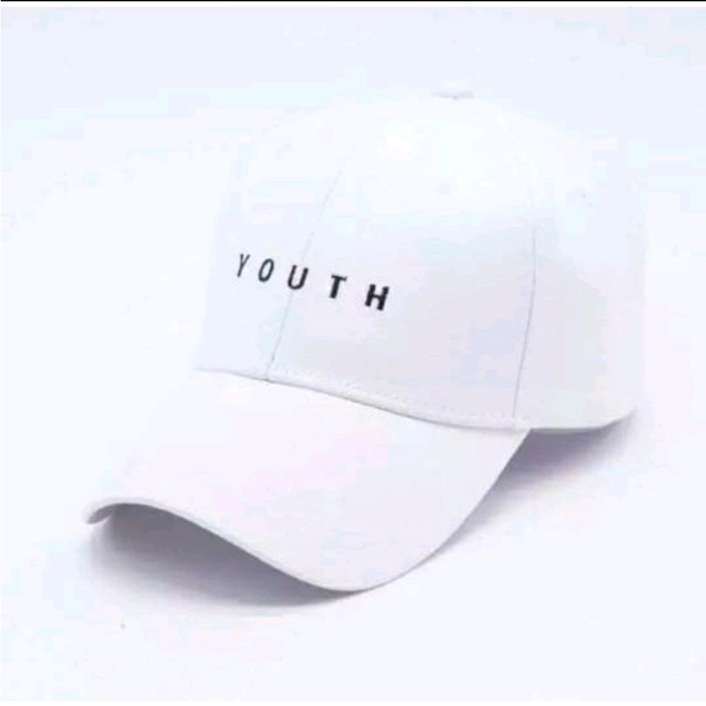 Topi baseball youth hitam bordir twill