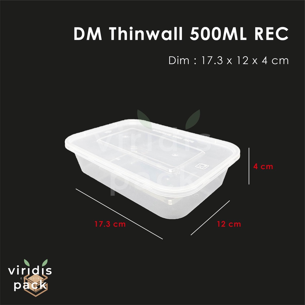 DM Thinwall 500ML REC / Kotak Makan Plastik