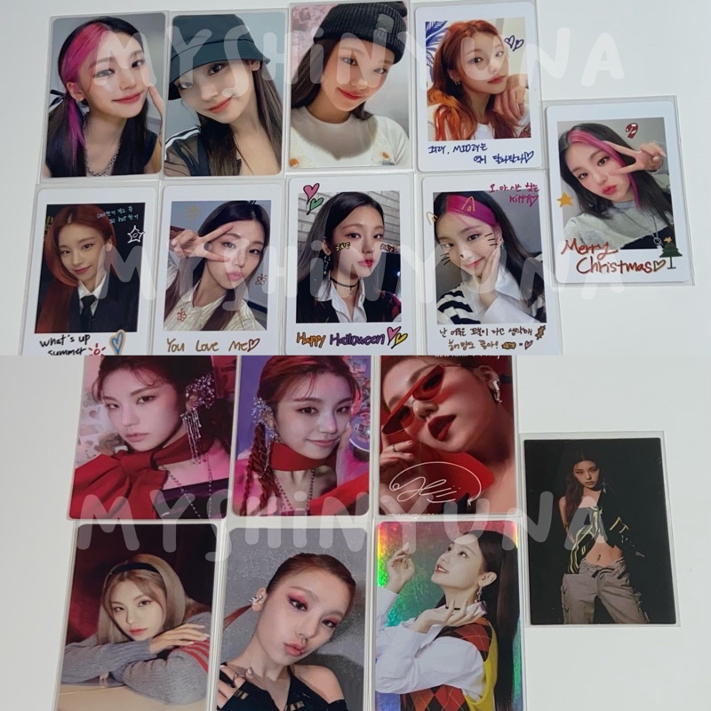 yeji itzy official photocards. no bad days photocard pc polaroid pola july juli august agustus septe