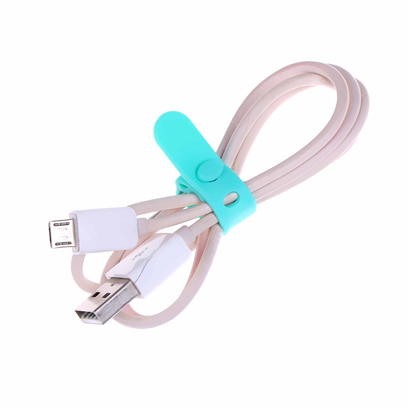 &lt; E2id &amp; &gt; 4Pcs Penggulung Kabel Bahan Silikon