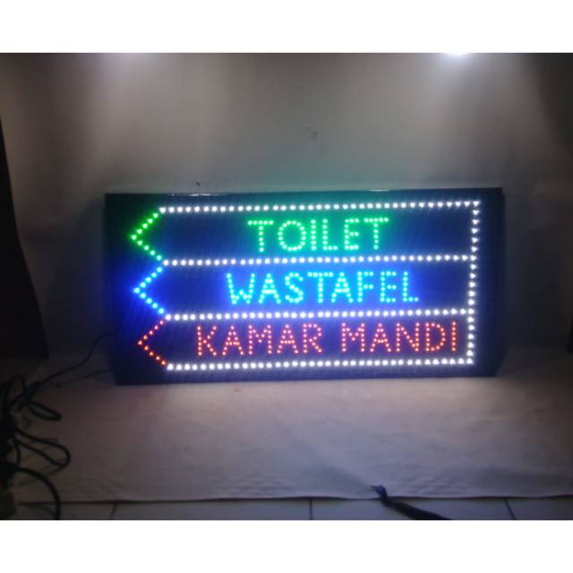 Tulisan led / led sign toilet wastafel kamar mandi new