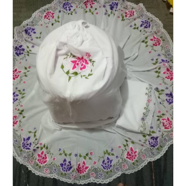 mukena kerancang suji caia asli