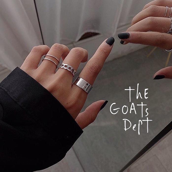 Hat Topi Triple Chain Ring by The Goats Dept