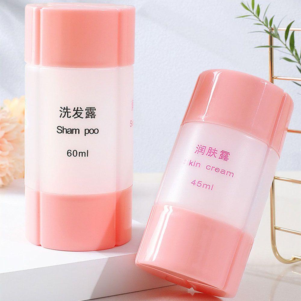 Nickolas1 Botol Isi Ulang 4in1 Berisi Shampoo Storage Box Dispenser Sabun Cair Wash Case Tempat Kosmetik Wadah Kamar Mandi Traveling Reusable Bottles