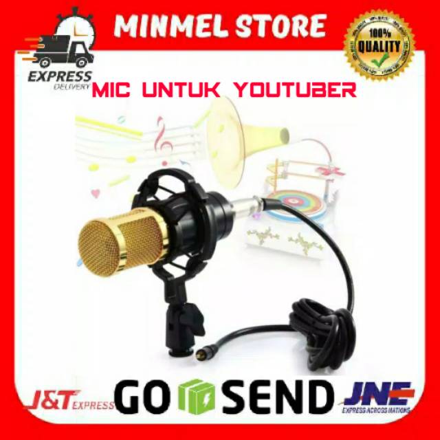 RECORDING SMULE YOUTUBE YOUTUBER MIC CONDENSER BM800 ORIGINAL TAFFWARE BM 800 ALAT REKAMAN