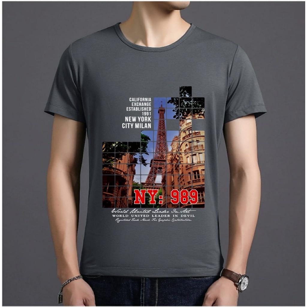 MUKZHOP - Kaos oblong NY989 / kaos santai / kaos cowok / baju keren