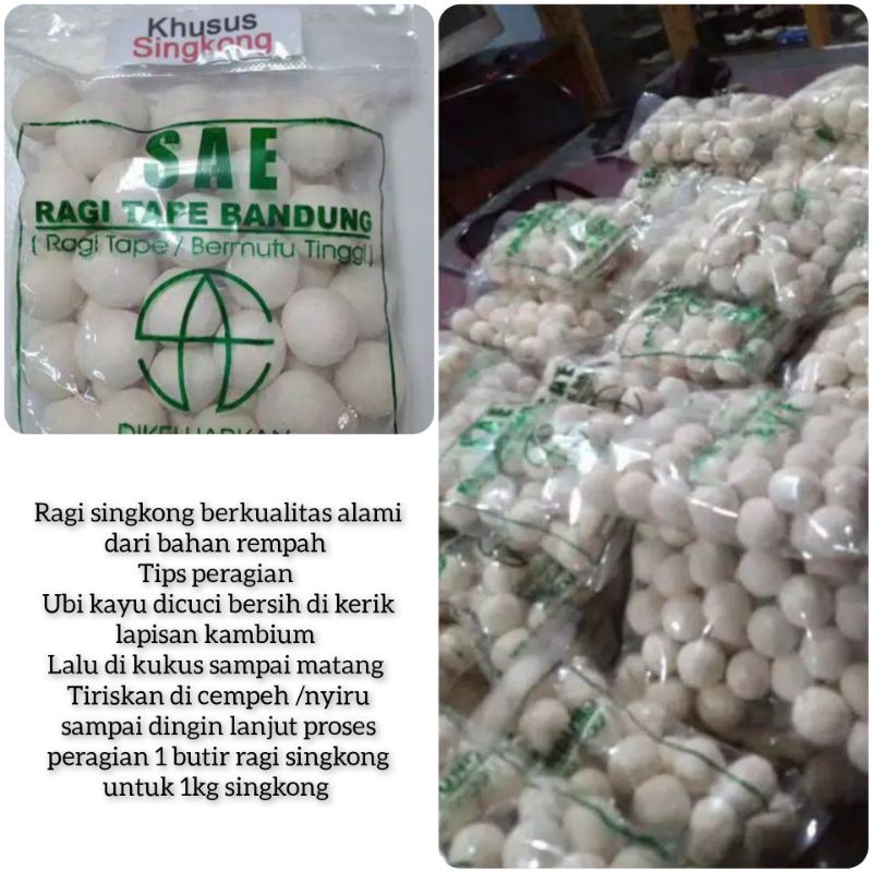 

HG Ragi Singkong Dan Bisa Dipakai Ragi Beras Ketan Berkualitas Satu Bungkus Isi 25 Butir