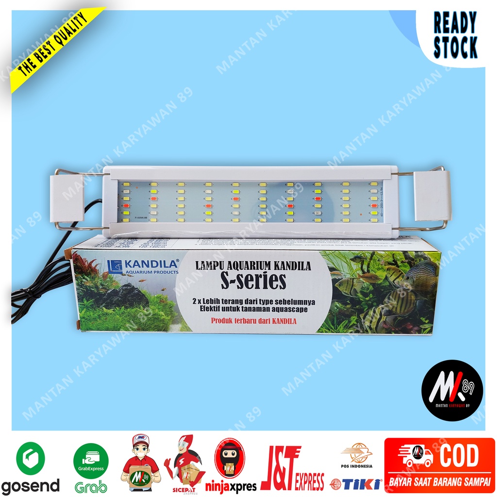 Kandila Lampu Aquarium LED 30cm Putih Biru Merah Hijau RGB Original Hiasan Akuarium Aksesoris Aquasc
