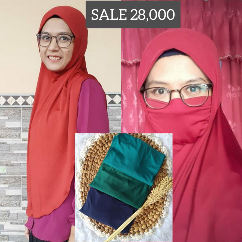 instan niqob jersey hijab cadar hijab niqob