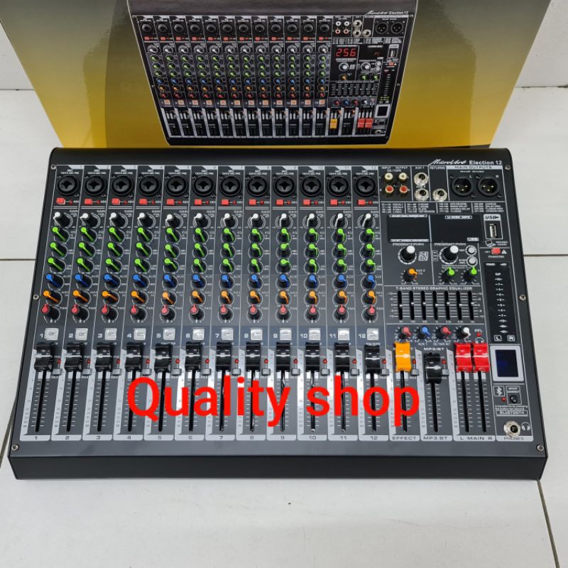 MIXER 12 CHANNEL MICROVERB ELECTION 12 BARU SUPPORTS PC