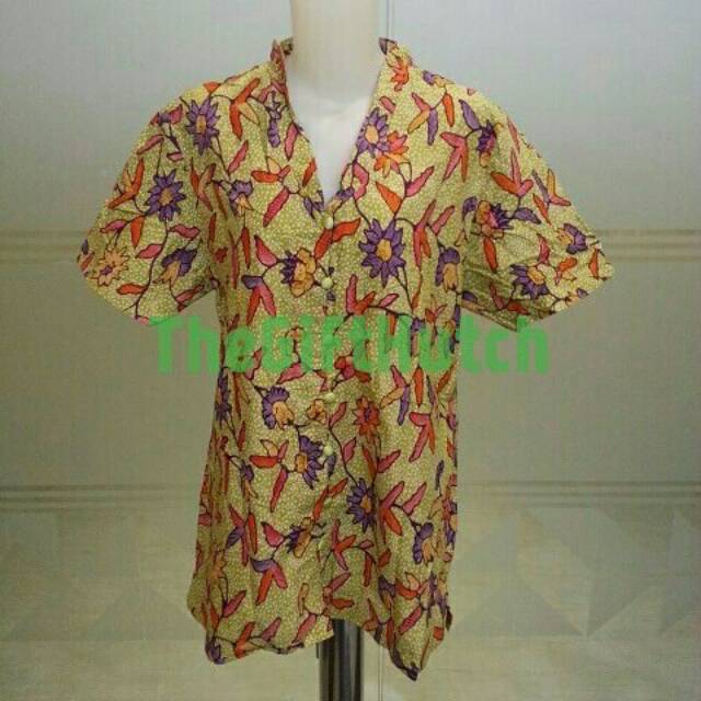 *PRELOVED* Kemeja katun batik tulis hijau XXL