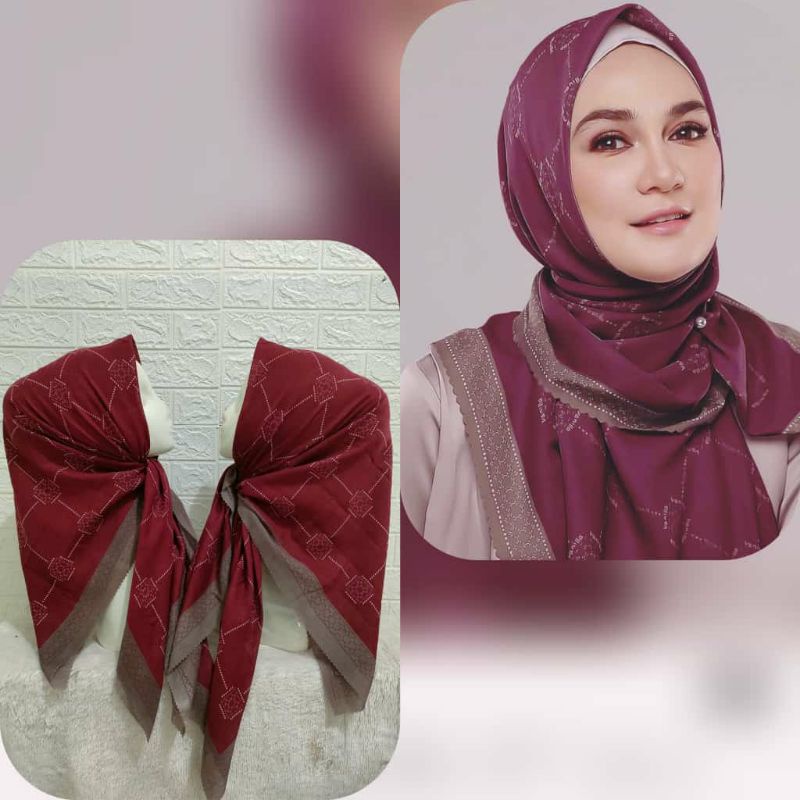 hijab voal segiempat motif like vanila hijab