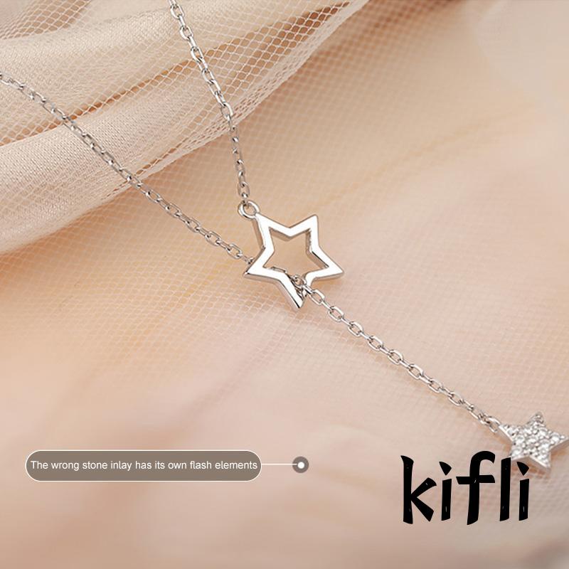 Kalung Rantai,Wanita Desain Bintang,Hollow Out Hias,Berlian Rumbai