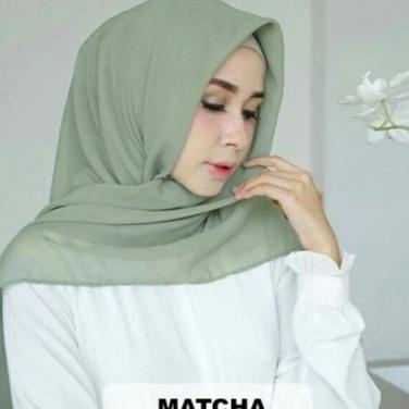 <TaM✮> kerudung jiilbab / hijab segi empat bahan bella square polos jahit tepi neci murah premium wa