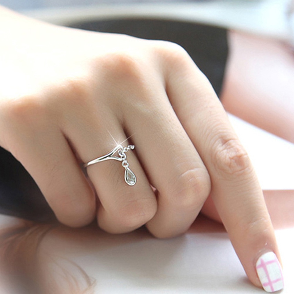 Hu Hu Hu Hu Hu Alat Bantu Pasang Kacamata♡ Cincin Model Terbuka Desain Hati Hollow Hias Cubic Zirconia Adjustable Untuk Wanita