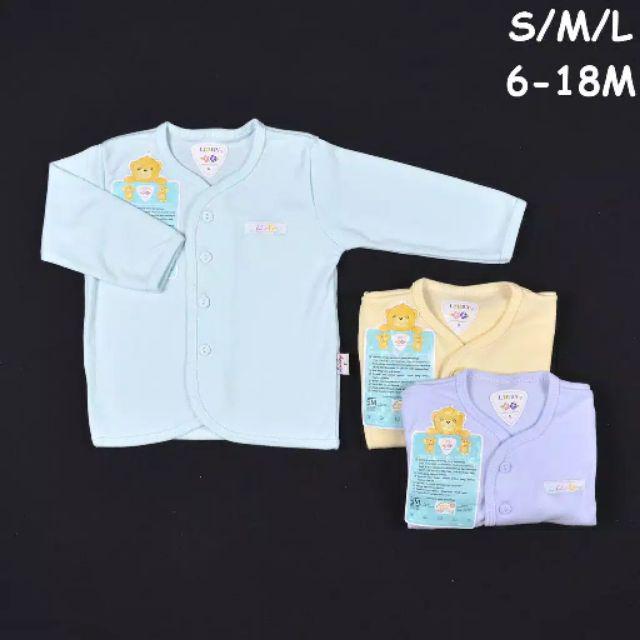 LIBBY BAJU LENGAN PANJANG 3PCS WARNA S,M,L (6-12, 12-18, 18-24M) / BAJU BAYI / KAOS BAYI-SIZE S