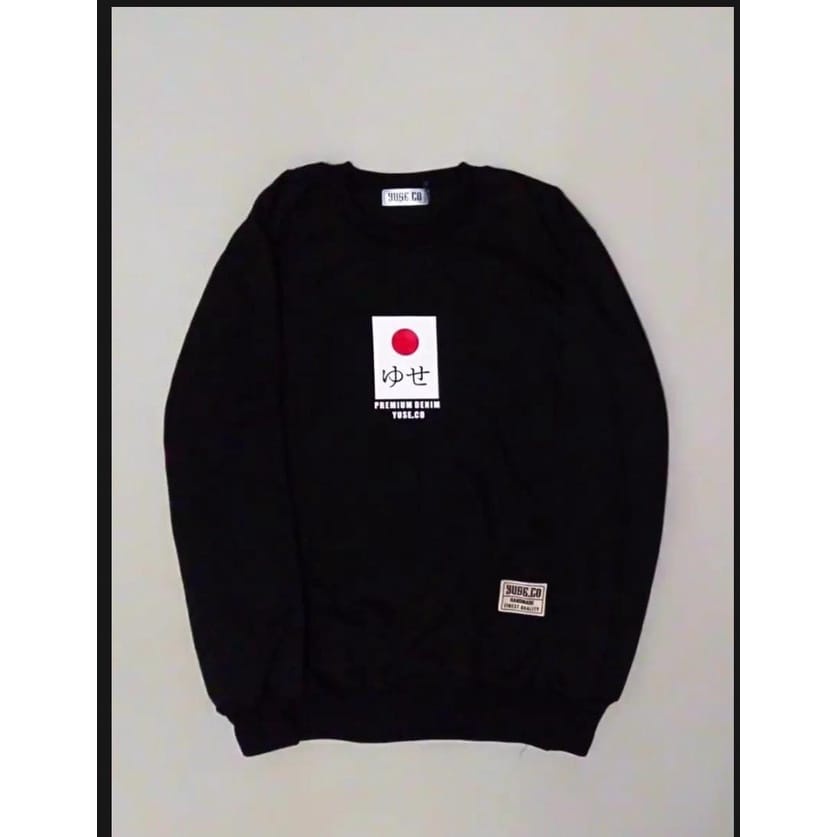 Crewneck JEPANG Switer Pria Wanita Sweater Hitam Keren Ala JEPANG Terbaru Blurdistrict - Sweater