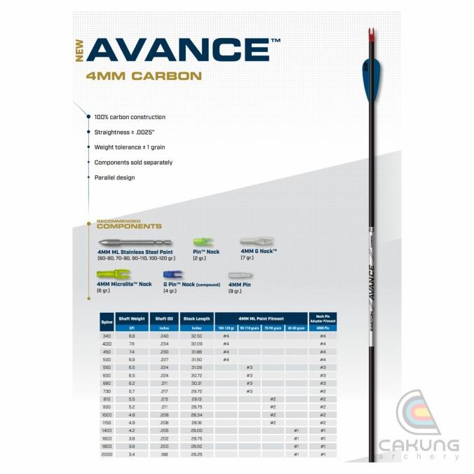 Arrow Easton Avance (Pengganti Carbon One) Terlaris