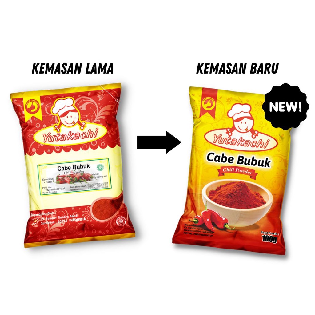 Cabe Bubuk Renteng 1Kg (10pcs) @100Gram Yutakachi / Chili Powder / Gochugaru / Pusat Bumbu