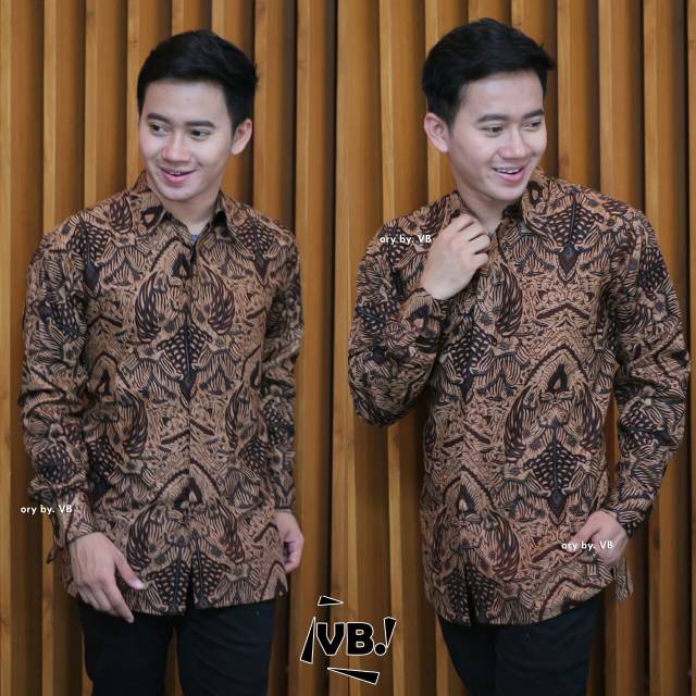 Batik pria lengan panjang.-batik pekalongan