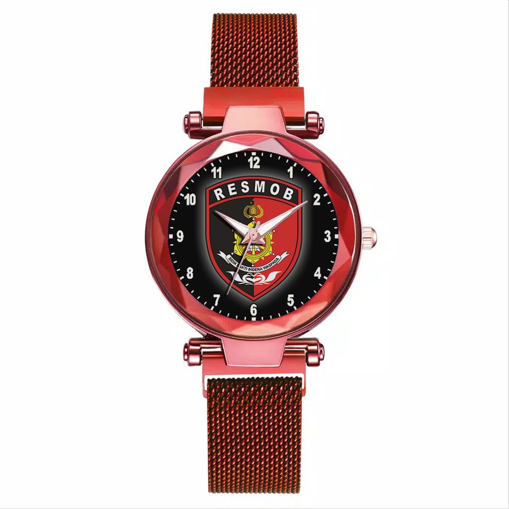 Jam Tangan Wanita Custom - RESMOB MOTIF 1 Free Box &amp; Batre Cadangan