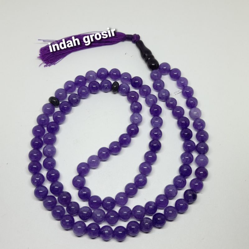 TASBIH BATU KECUBUNG WULUNG KRISTAL 8MM 99BUTIR ORIGINAL