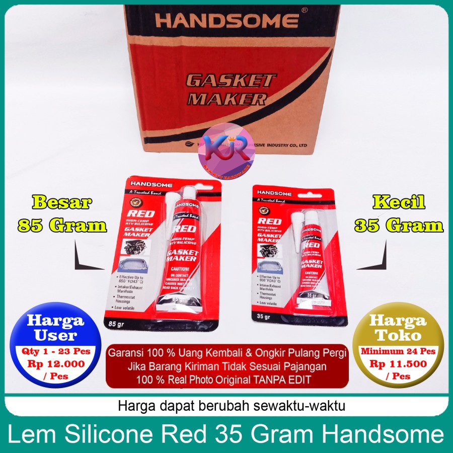 

Lem Silicone Red 35 Gram HANDSOME