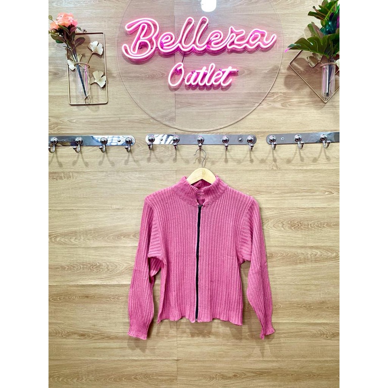 Zelline official Cardigan rajut Yuki Knite Zipper