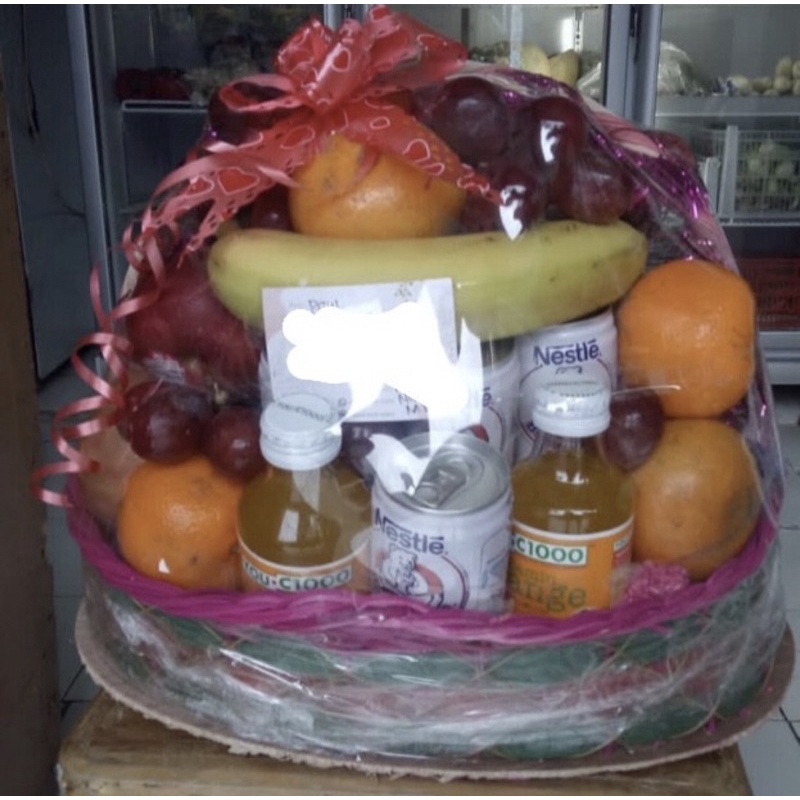 

parcel buah segar jumbo isoman bekasi + bear brand 3 biji + uc 1000 2 buah