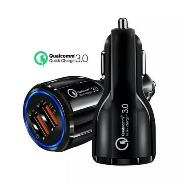 Car Charger QC3.0 Dual USB Fast Charging Qualcomm  Quick Charger 12-24V