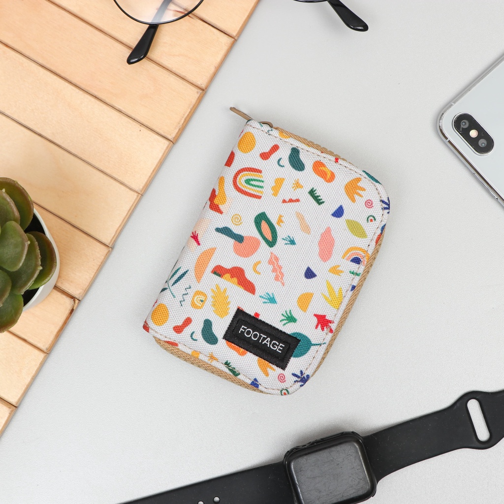 Dompet Kartu Card Holder Wallet Pria Wanita Banyak Slot Motif Footage Premium